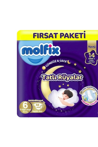 Molfix Tatlı Rüyalar 6 Beden Bebek Bezi 48x4 192 Adet 6 Numara