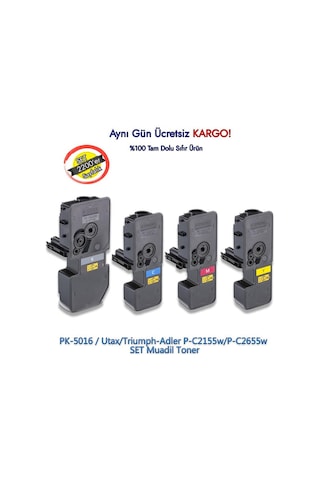 Pk-5016 / Utax/Triumph-Adler P-C2155W/P-C2655W 1 Set Uyumlu Toner