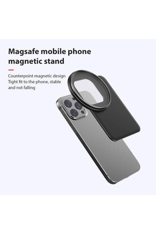 Hombey 67mm Filtre Uyumlu Magsafe Manyetik Tutucu - İphone 12/13/14/15 Pro Max/plus İçin Profesyonel Fotoğraf Çekimi Siyah
