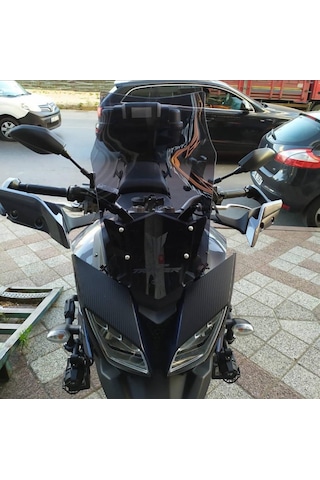 2015-17 Yamaha Mt09 Tracer Uzun Ön Cam Koyu Füme Zeus 53cm 4mm