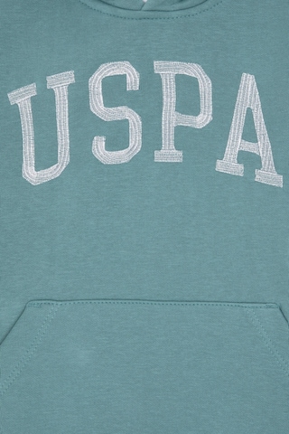 U.S. Polo Assn. Kız Çocuk Mint Kapüşonlu Basic Sweatshirt 50296388-VR090