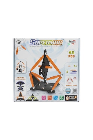 Supermag 45 Parça Manyetik Yapı Ve Stem Eğitim Seti