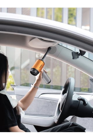 Auhma Ahv-27 22.000pa Kablosuz Araç İçi El Süpürgesi 220w Güçlü Motor 9.000mah Şarjlı Hava Üfleyici Araç & Ev Temizlik Süpürgesi Mor