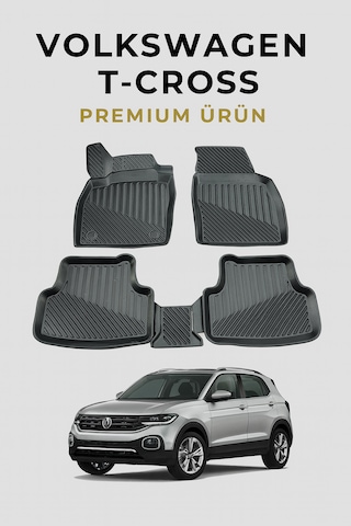 Volkswagen T-cross 2017+ Uyumlu 3d Havuzlu Oto Paspas Premium