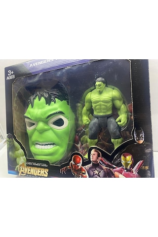 Hulk Figür Ve Maske Seti Yeni Model Hulk Oyuncak Figür Işıklı