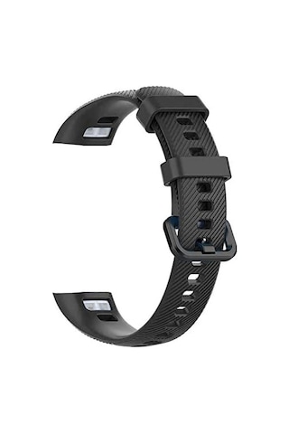 Honor Band 5 İçin Kordon Silicone Sport Band Siyah