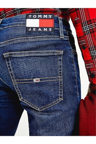 Tommy Hilfiger Erkek Denim Jeans Yazlık Kot Pantolon Koyu Mavi