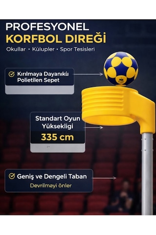 Korfbol Sepeti Ve Direği Profesyonel Eğitim Ve Salon Kullanımı İçin Ayaklı Sistem