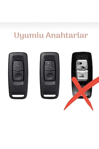 Honda Pcx 2021-2022-2023-2024 Model Uyumlu Anahtar Kılıfı Siyah Gümüş Forza Uymaz