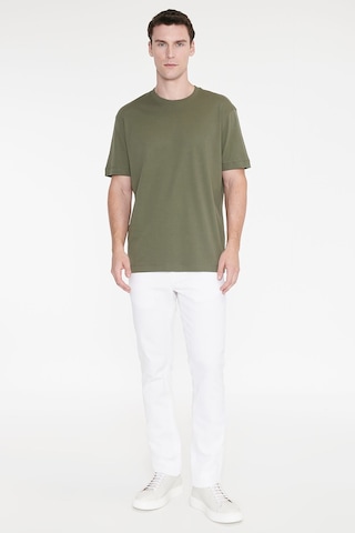 Ac&co Erkek Hakı %100 Pamuk Modern Fit Normal Kesim Bisiklet Yaka Tişört Haki