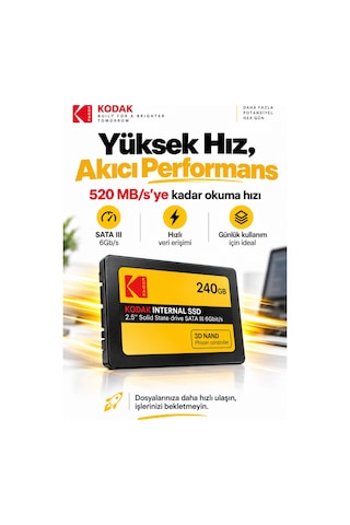 X150 240gb 2.5 İnç Sata Iıı Ssd 520 Mb/s Okuma 500 Mb/s Yazma Hızlı Ssd