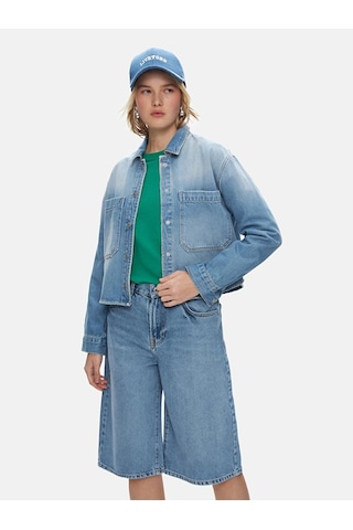 Ltb Peta Crop Jean Gömlek 010096123414066 55800 Orta Mavi