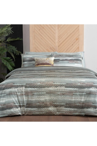 Sarev Juno Gri King Size %100 Pamuk Nevresim Takımı Gri