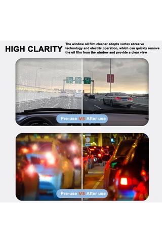 Shineyee Elektrikli Cam Yağ Tabakası Temizleme Makinesi - Hızlı Ve Etkili Temizlik İçin Pwm Hız Kontrollü, 2000mah Pil Dahil