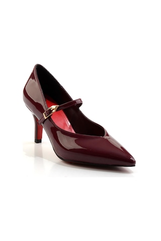 Bambi Bordo Kadın Klasik Topuklu Ayakkabı K01231405298 Bordo