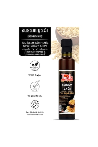 Tijda Susam Yağı Organik İçilebilir %100 Soğuk Sıkım 250 ML