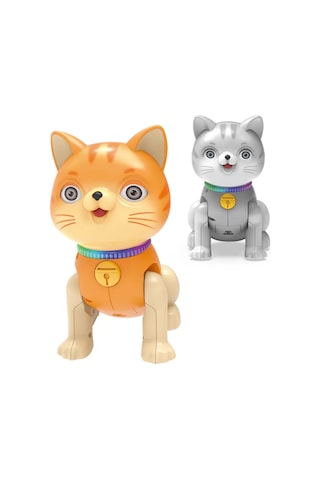 Işıklı Müzikli Dans Eden Kedi - Göz Kırpan Hareketli Ve Sesli İnteraktif Oyuncak Robot Kedi Hayvanlar