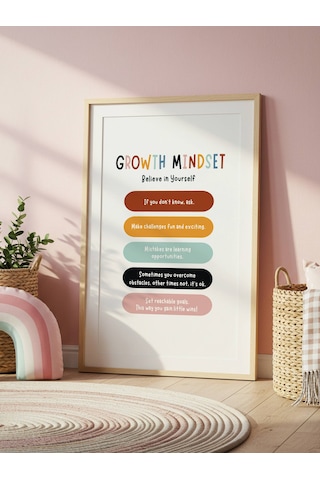 Growth Mindset Dijital Baskı Poster Çerçevesiz
