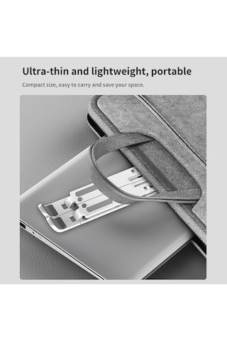 Kangvka Laptop Standi Abs Plastik 10 Seviye Yükseklik Ayarlı Ergonomik Soğutucu Çıkrık Tasarım Folding Taşınabilir Siyah Masaüstü Mutfak