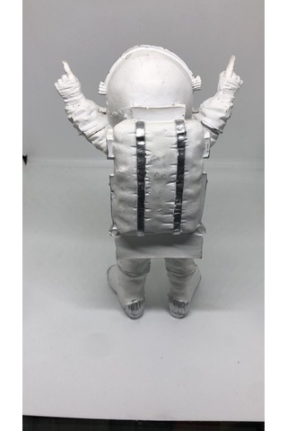 Lebson Dekoratif Polyester Buz Beyazı Astronot Gri