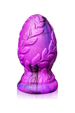 Red Fox Mor Yaprak Desenli Silikon Anal Plug Büyük Vakum Tabanlı