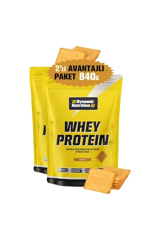 Dynamic Whey Protein Tozu - 420 G X 2 840 G - 28 Servis - Bisküvi