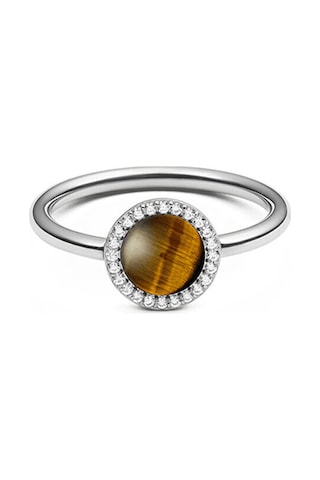 Audrey Ring Tiger Eye Silver Gümüş