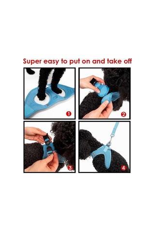 Air-mesh Küçük Ve Orta Irk Kedi Köpek Göğüs Tasması - Yumuşak, Nefes Alabilir, Dayanıklı Mavi, 2xs Genel