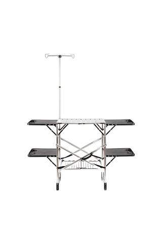 Funky Chaırs Portatif Katlanabilir Alüminyum Kamp Mutfak Standı Gri