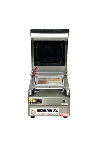 Besa Paslanmaz Üç Bölmeli Kase Kapatma Makinesi Inox Besa Paslanmaz Üç Bölmeli Kase Kapatma Makinesi Inox