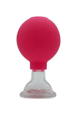 Silikon Vakumlu Yüz Ve Gülümseme Çizgisi İçin Cam Masaj Kupası Gül Pembe Renk Açık Bej Silikon Vakumlu Yüz Ve Gülümseme Çizgisi İçin Cam Masaj Kupası Gül Pembe Renk Açık Bej