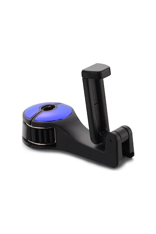 Kosona Araba Arka Koltuk Masaüstü Telefon Tutucu İle Gömülü Kilitli Kanca - 360 Döner, 10kg Yük Taşıma, Mavi Mavi