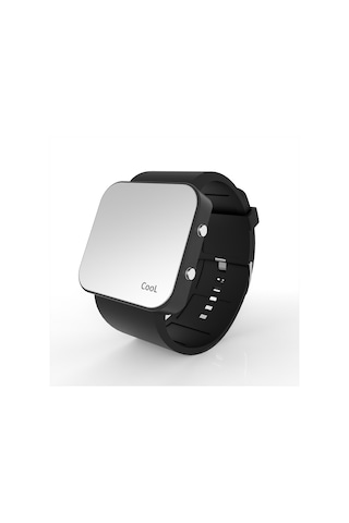 Cool Watch Saat - Siyah Led Kasa - Siyah Kayış Unisex Pembe
