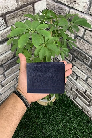 Derije Hakiki Deri Lacivert Erkek Cüzdanı T1830 Çok Renkli