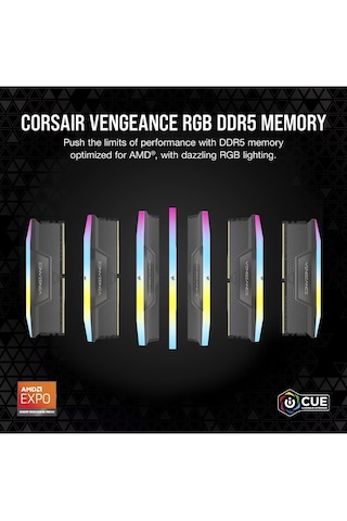 Corsaır Vengeance Rgb Ddr5 32gb 2x16gb 6400mhz Ddr5 Ram Cmh32gx5m2b6400z36