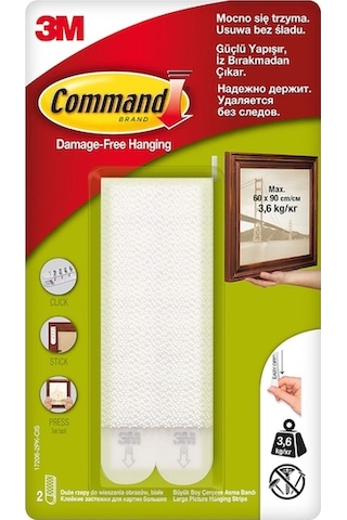 3M Command 17206-2PK Cırt Bant Büyük Boy 2'Li