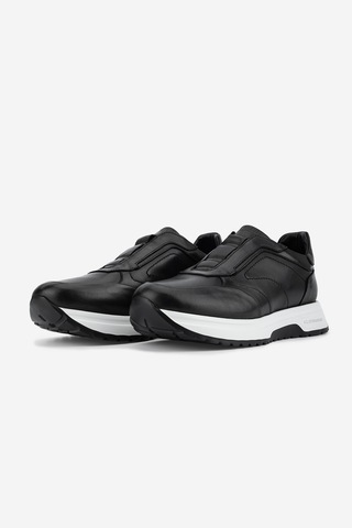 Valmenti Erkek Hakiki Deri Siyah Sneakers & Spor Ayakkabı 1202 L006 Erk Ayk Sk26-27 Sıyah Santo