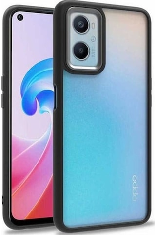 Oppo A76 Kılıf Zore Flora Kapak Siyah