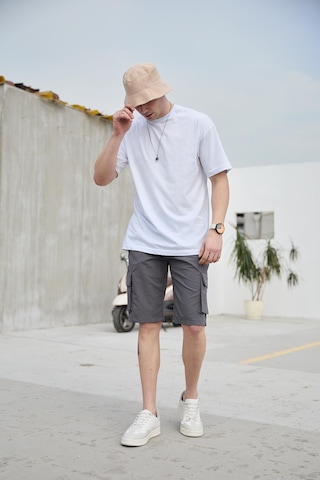 Antrasit Renk Kargo Cepli Paraşüt Kumaş Erkek Şort-1559 Antrasit