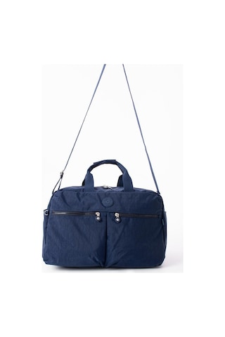 Seyehat Spor Çantası Kabin Boy Valiz 45 35 Cm Omuz Ve Çapraz Askılı Hafif Klinkır Çanta Su İtici Lacivert