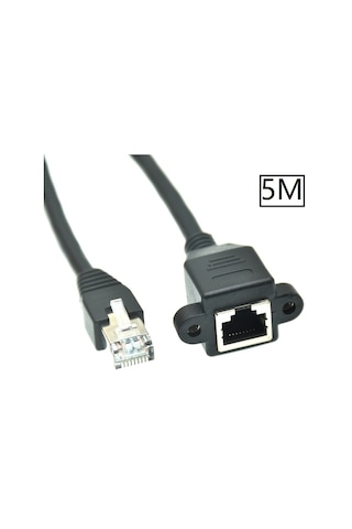 5080 Rj45 Dişi Erkek Uzatma 5M Panel Tipi Cat6 Montaj Kablosu