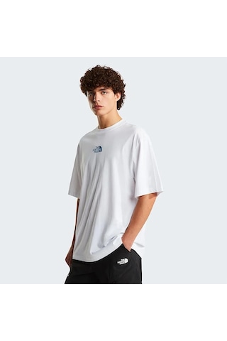 The North Face Liquid Logo Erkek Oversize T-shirt Nf0a8g9ufn41 Beyaz