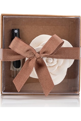 Missi Ahşap Kaideli Dark Amber Kokulu Seramik Taş Hediye Seti