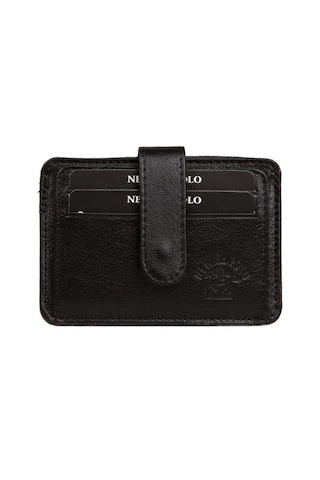Newish Polo Erkek Hakiki Deri Cüzdan Ve Kartlık - New083 Siyah