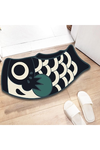 Suntek Magideal Japon Koi Dış Mekan Mat Kaymaz Balık Siyah-37cmx70cm
