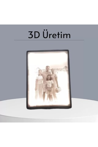 Lithophane Led Işıklı Kişiye Özel Fotoğraf Çerçevesi Sevgililer Günü Hediyesi