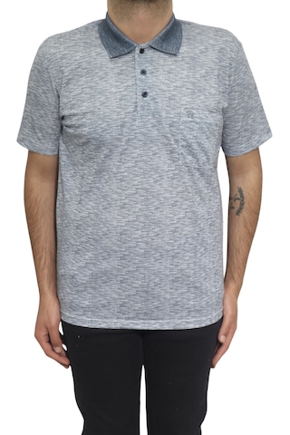 Santa Dmctekstil Erkek Kendinden Desenli Klasik Rahat Kalıp Tek Cepli Polo Yakalı T-shirt Lacivert