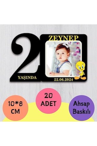 İsimli Ve Fotoğraflı Doğum Günü Magneti 50 Adet