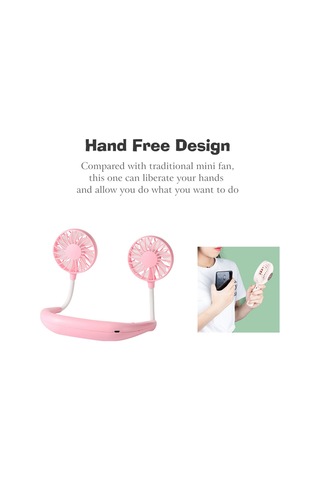 Taşınabilir Fan El Serbest Küçük Kişisel Mini Usb Fan Şarj Edilebilir Boyun Fanı 3 Hız Ofis Seyahat Dış Mekan Kampı İçin