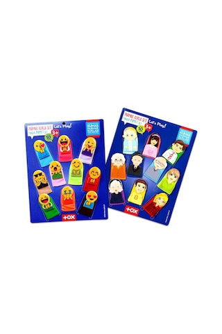 2 Set - 20 Parça Tox Emojiler Ve Aile Bireyleri Parmak Kukla T106